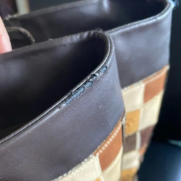 Timberland Patchwork Knee-High Leather Boots Size 11 - Picture 10 of 16